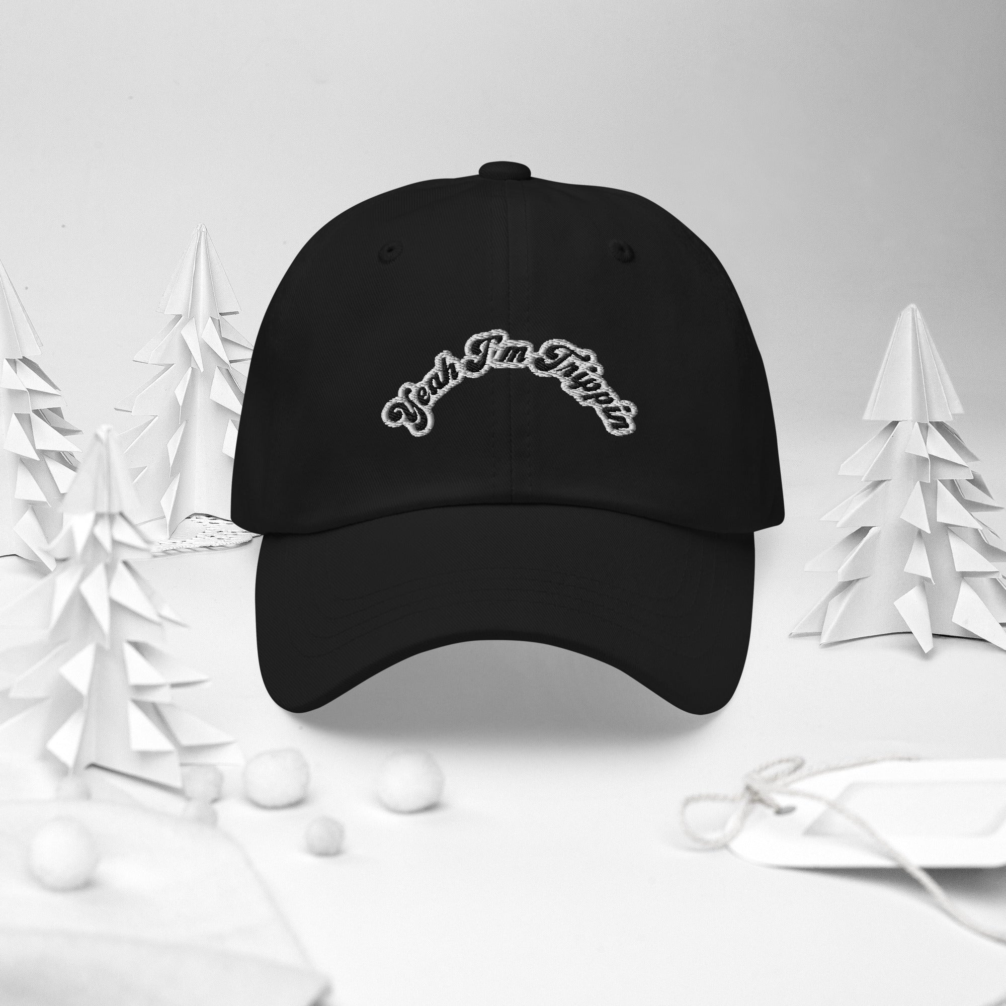 Dad hat black embroidery