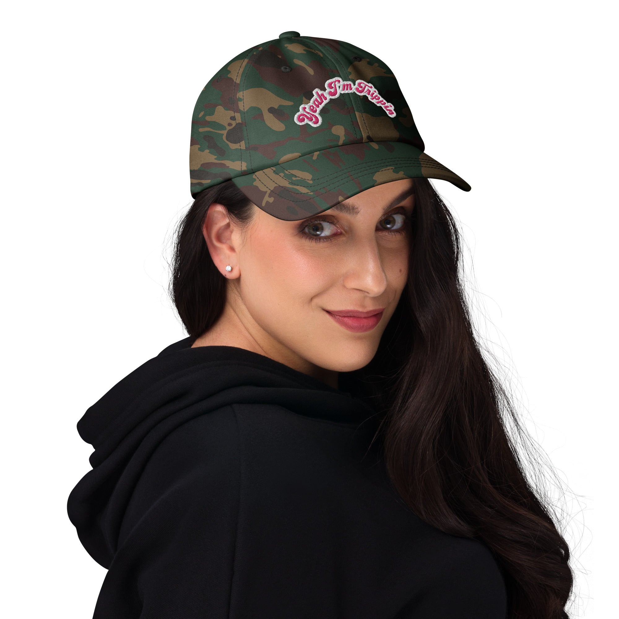 Dad hat pink embroidery