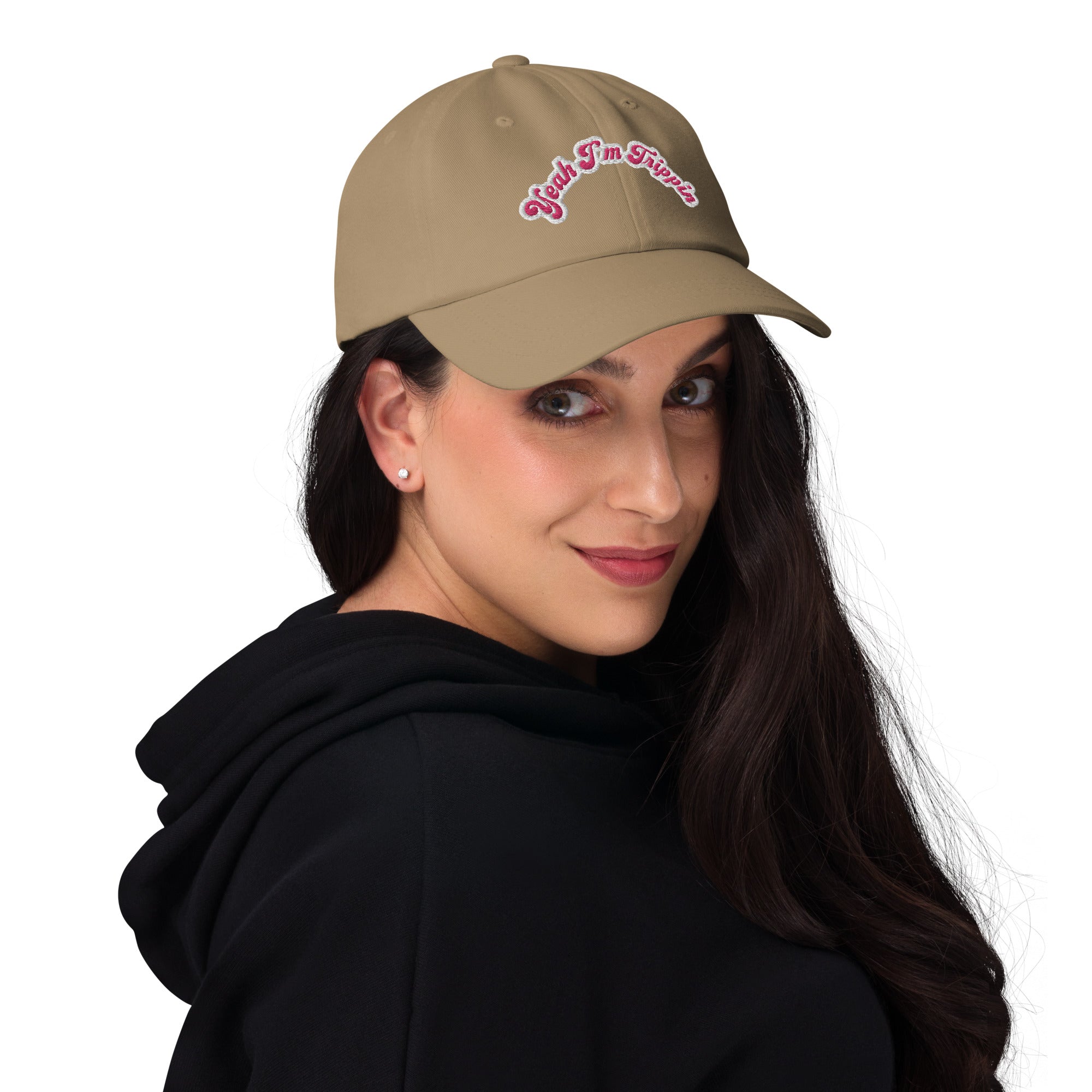 Dad hat pink embroidery