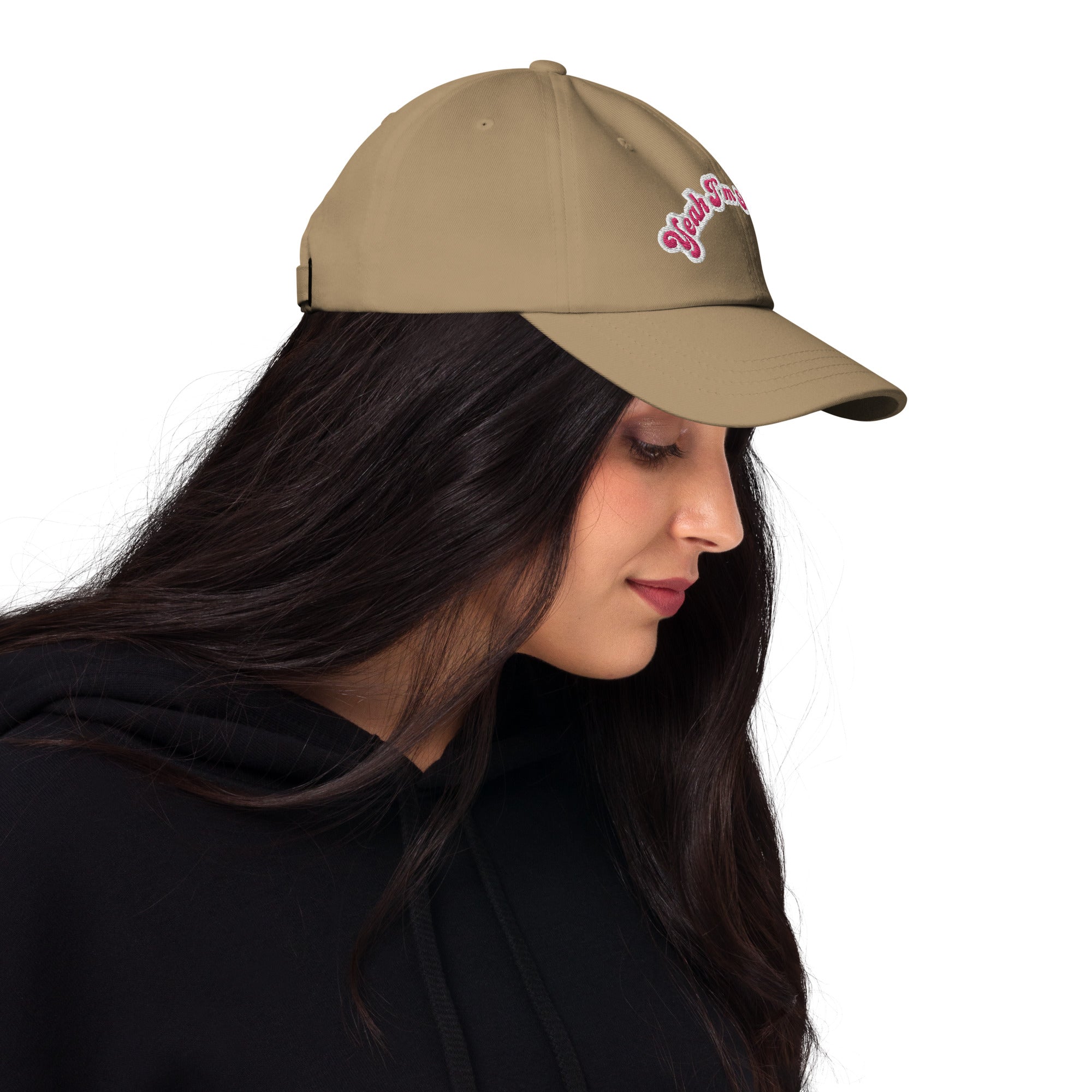 Dad hat pink embroidery