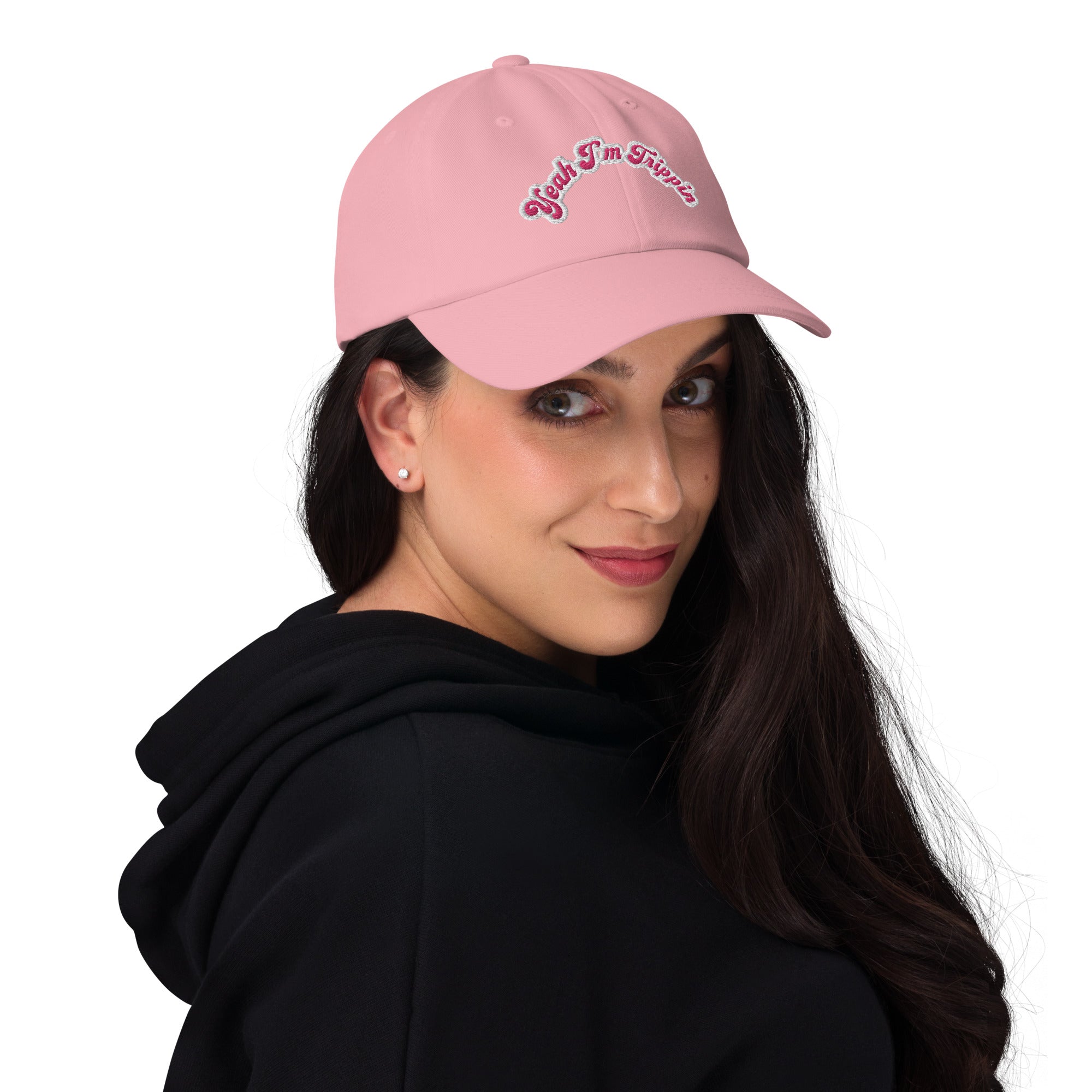 Dad hat pink embroidery