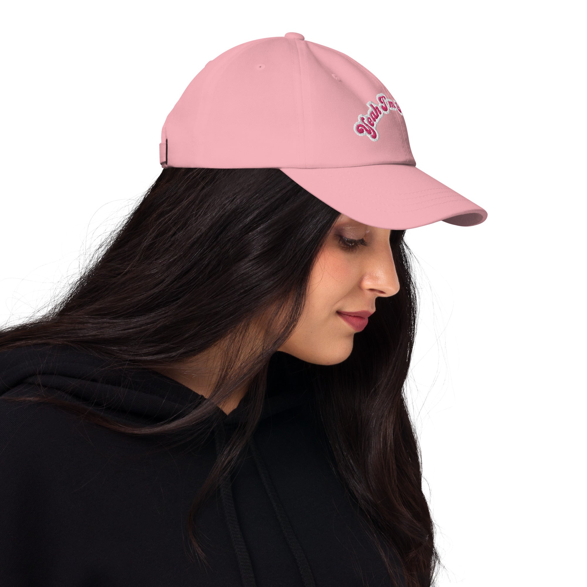 Dad hat pink embroidery