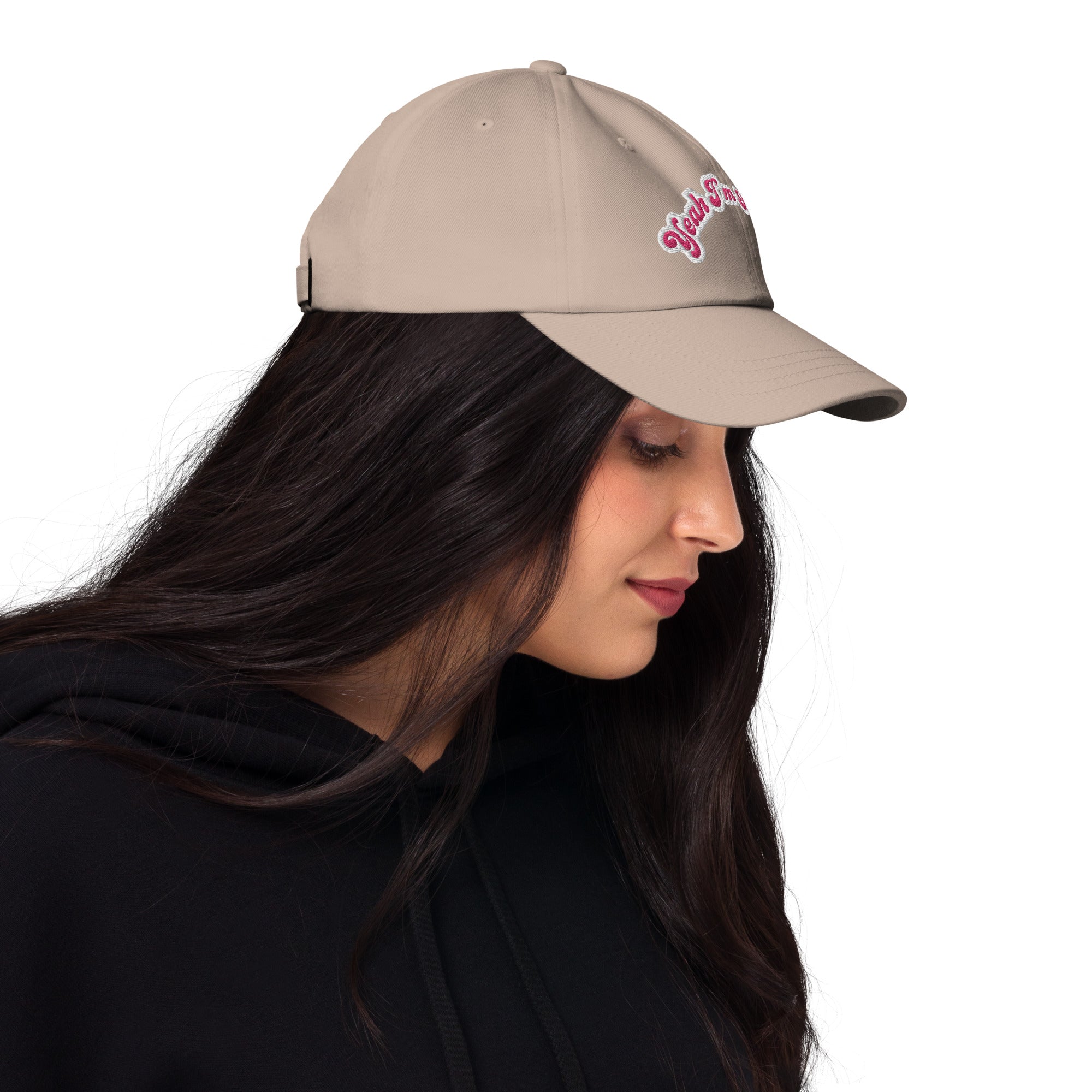 Dad hat pink embroidery