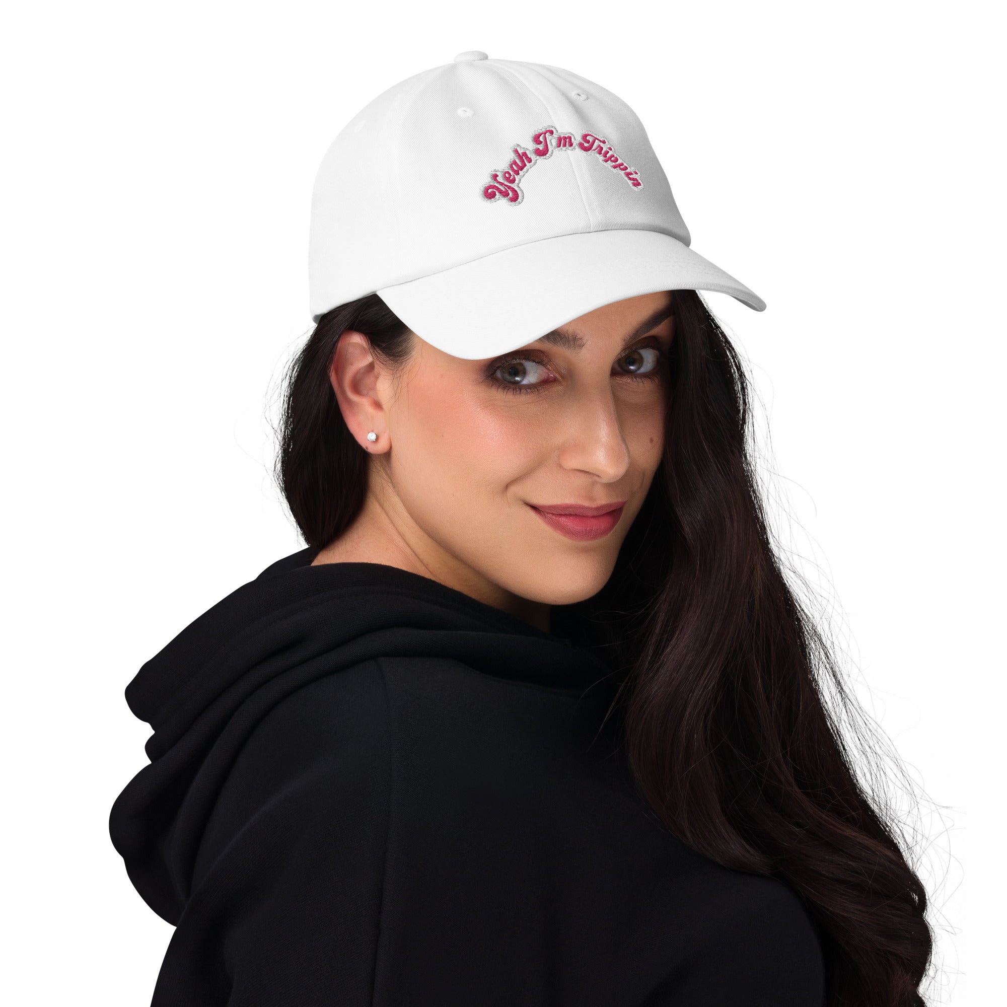 Dad hat pink embroidery