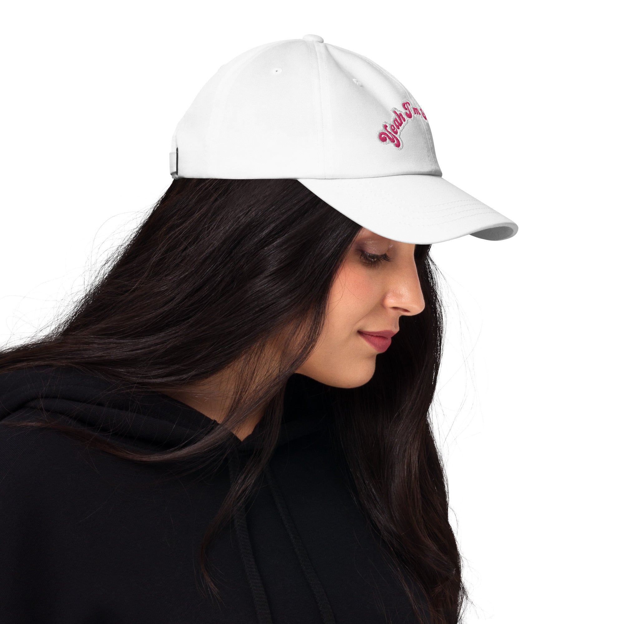 Dad hat pink embroidery