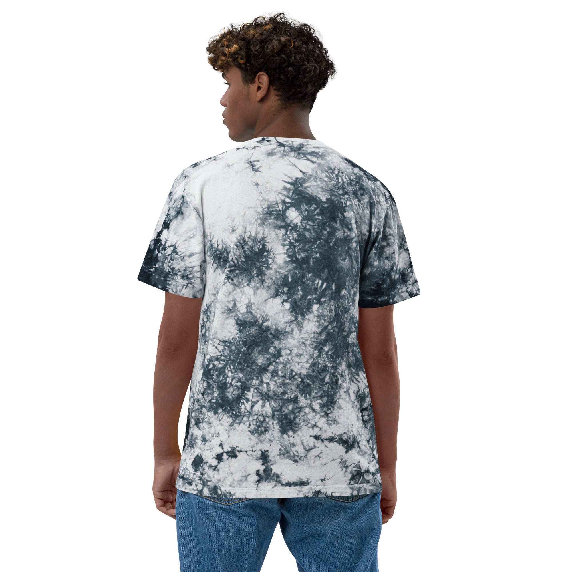 Oversized tie-dye t-shirt small print