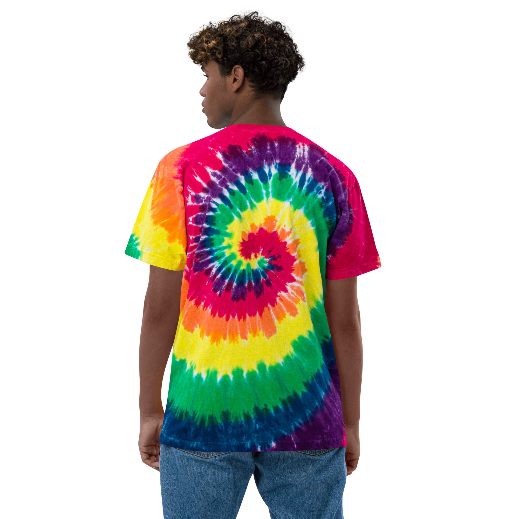 Oversized tie-dye t-shirt small print