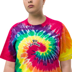 Oversized tie-dye t-shirt small print