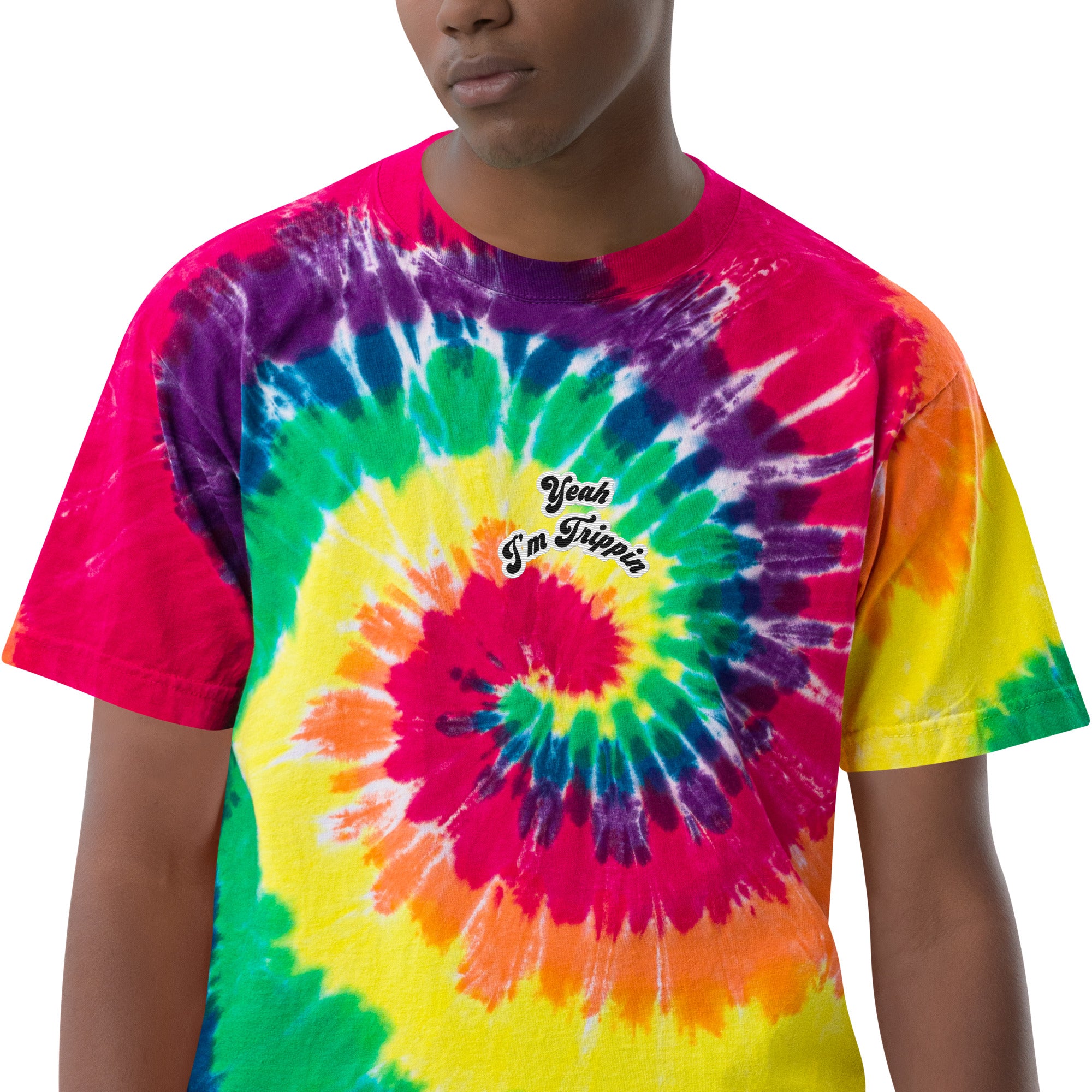 Oversized tie-dye t-shirt small print