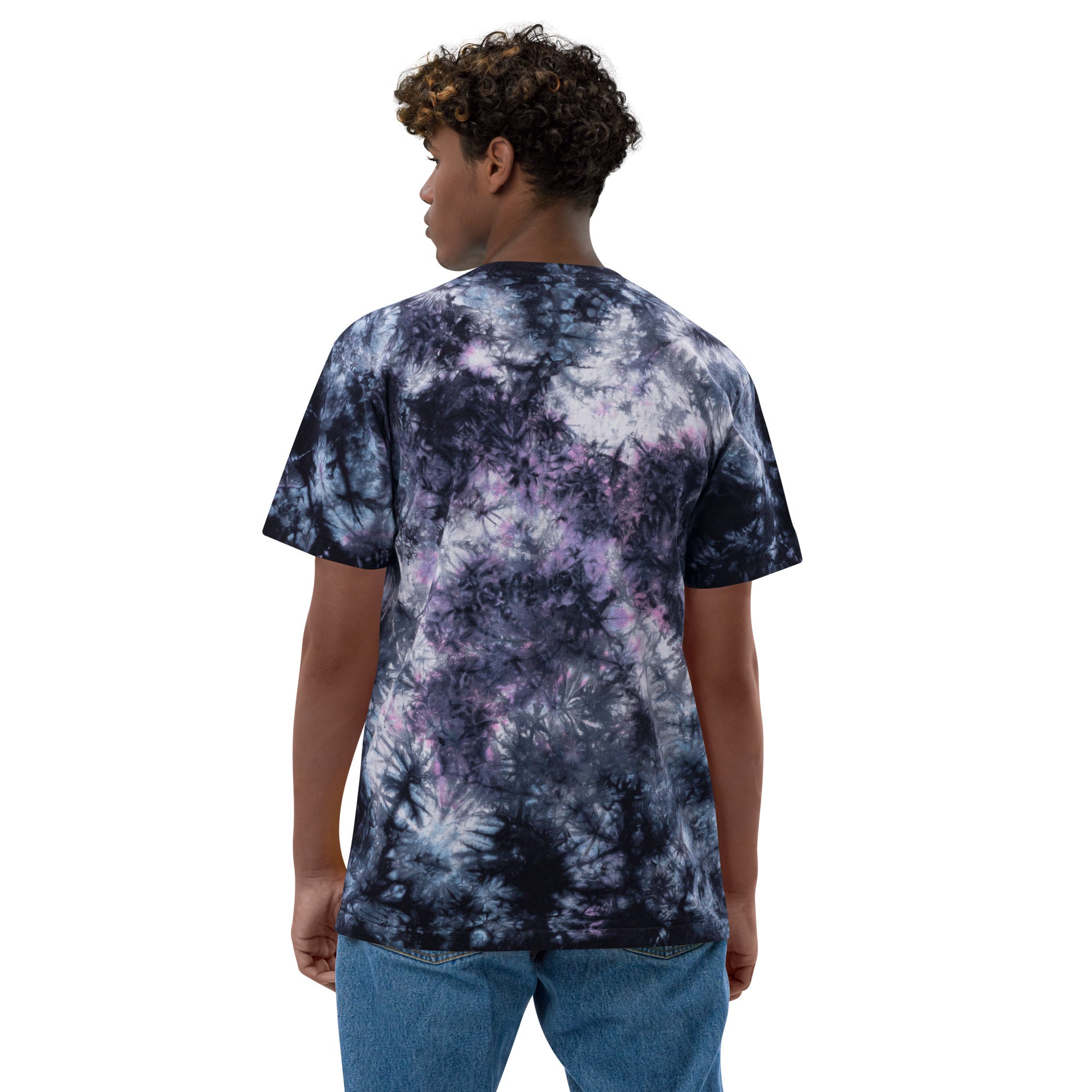 Oversized tie-dye t-shirt small print