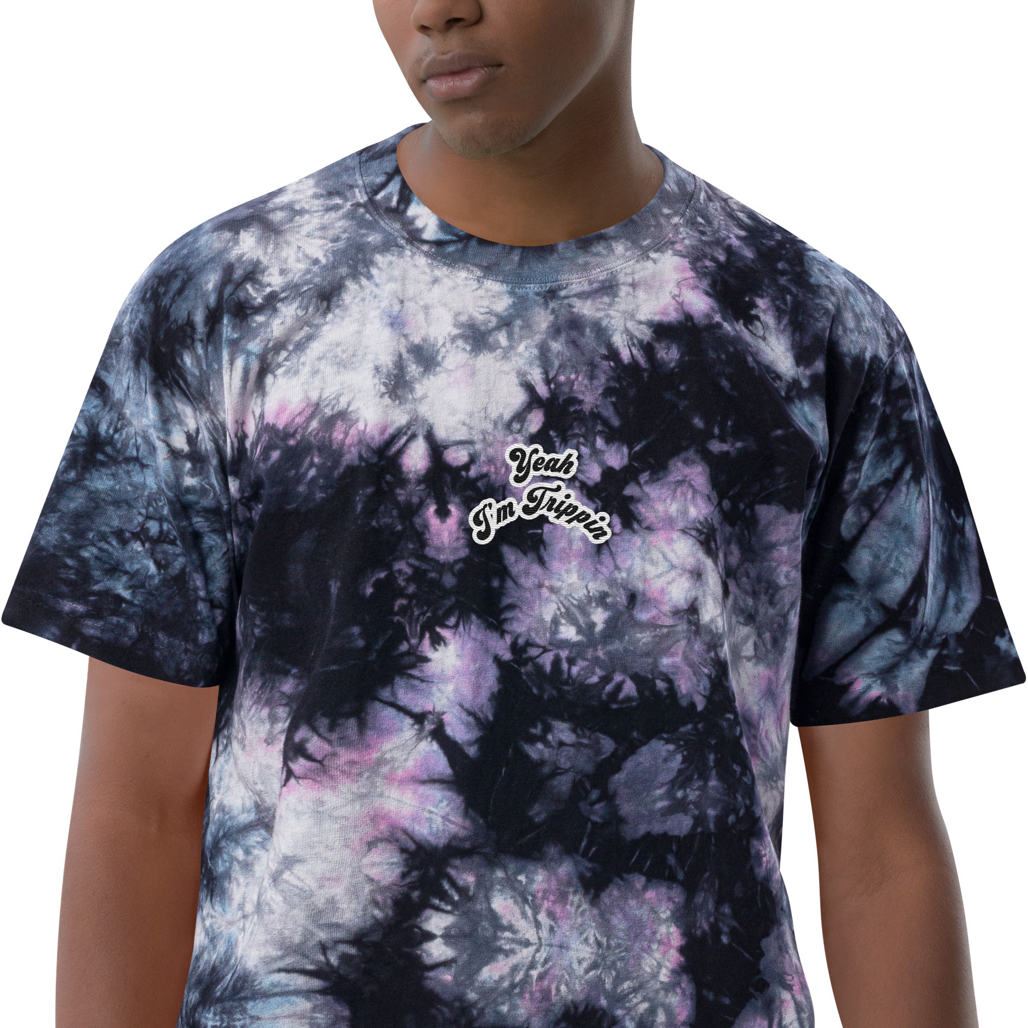 Oversized tie-dye t-shirt small print