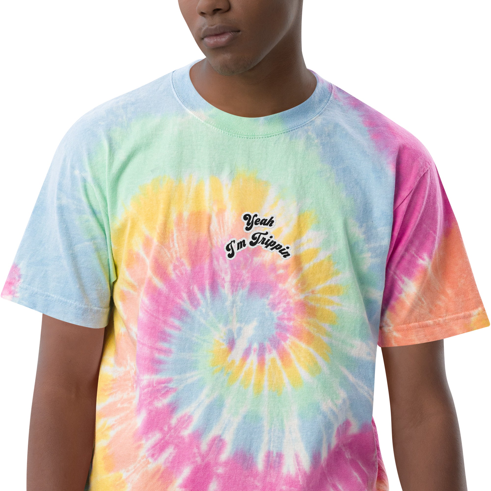 Oversized tie-dye t-shirt small print